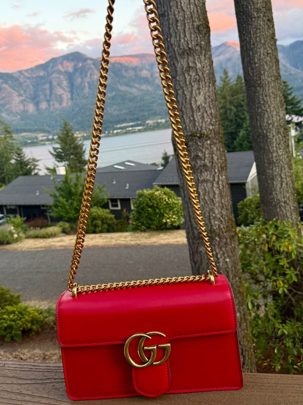 Marmont Chain Leather Medium shoulder bag - Picture 3 of 15